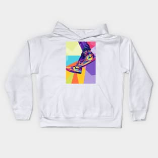 Design Shoes Sneakers Wpap Pop Art Kids Hoodie